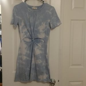 Light blue tie dye dress